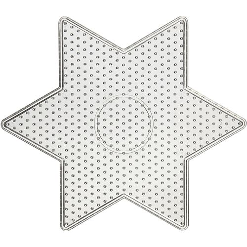 Creotime plaque inférieure perles de repassage étoile transparente 15 cm