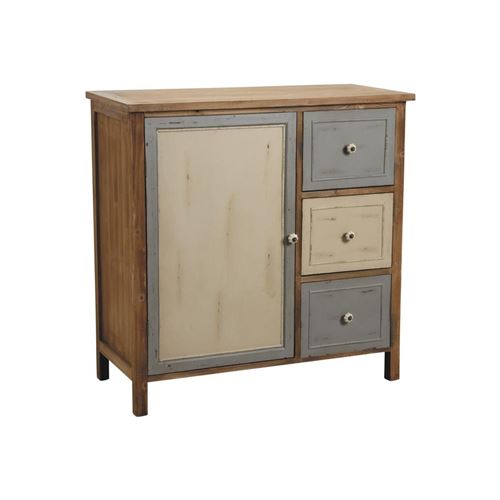 Aubry Gaspard - Commode 1 porte 3 tiroirs en pin Antique