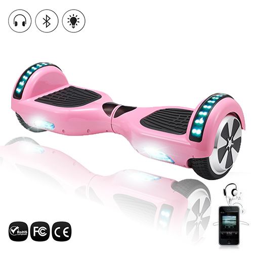 Hoverboard 6,5 Pouces Rose+ Bluetooth+ Sac+ Télécommande