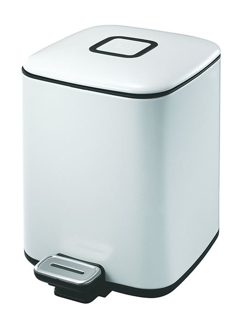 Poubelle regent step bin 6l blanc, eko