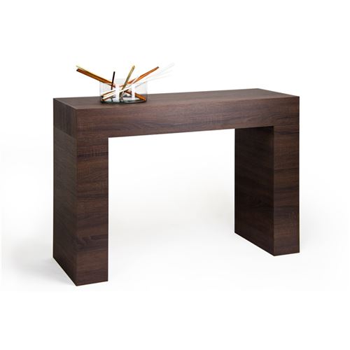 Mobilifiver Table console, Evolution, Chêne foncé, 110 x 40 x 80 cm, Mélaminé, Made in Italy