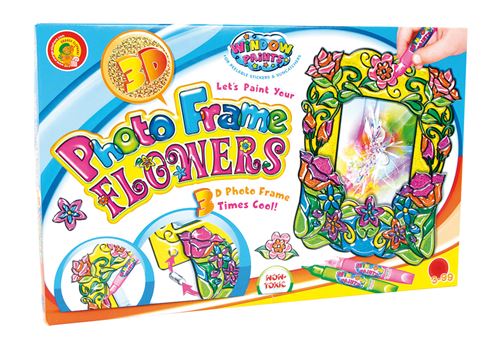 Peinture Sur Vitres Cadre Fleurs En 3D