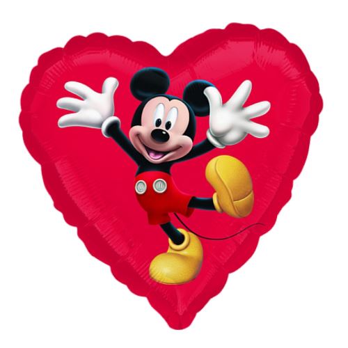 Ballon Mickey Mouse hélium coeur - guizmax