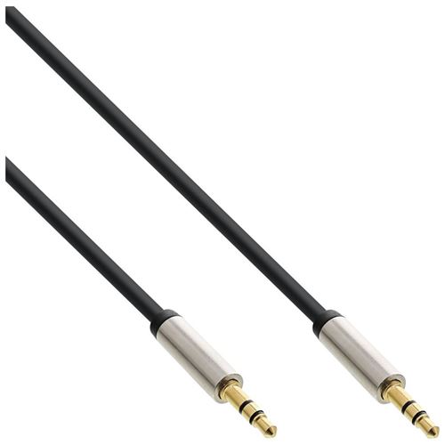 Inline Noir Câble Audio Mince Inline® 3,5 Mm Mâle À Mâle Stéréo 3 M