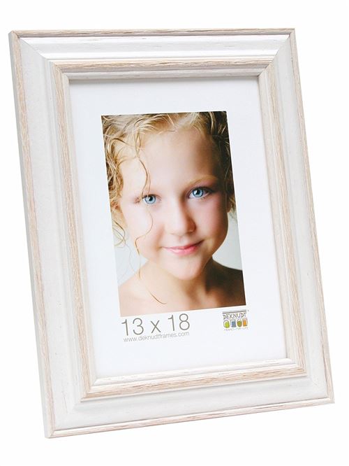 Deknudt Frames S221H1 Basic Cadre Photo Bois Blanc/Beige 10 x 15