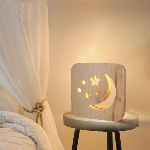 Creative Craft Décoration Lampe en bois Led Lumière Veilleuse Lampe de table_onaeatza461