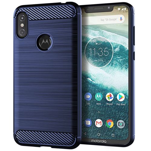 Etui Coque de protection durable souple pour Moto One Power - Blue