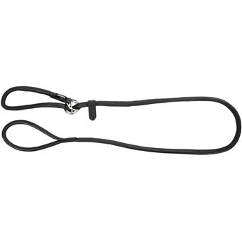 Kerbl Laisse pour chiens coulissante Roma 1,7 m Cuir Noir 81099 - 1