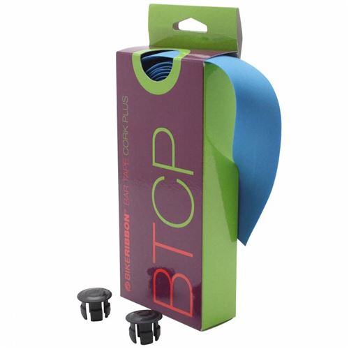 Ruban de guidon bikeribbon cork plus bleu sans liege