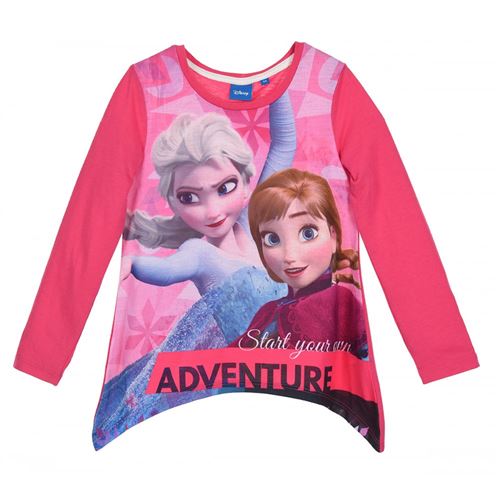 La Reine Des Neiges Tee Shirt Fille Manches Longues Fushia 4 Ans Autres Vetements Achat Prix Fnac