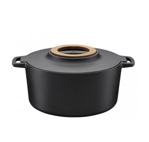 cocotte ronde en fonte 6l noir - 1026566