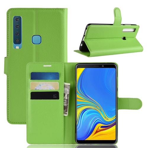 Etui en PU vert pour votre Samsung Galaxy A9 (2018)/A9 Star Pro/A9s