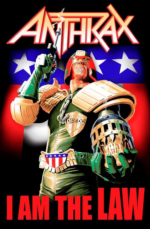 Drapeau Anthrax I am The Law 66 x 105 cm