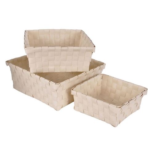 Paris Prix - Lot De 3 Paniers De Rangement vitamine Ii 21cm Naturel