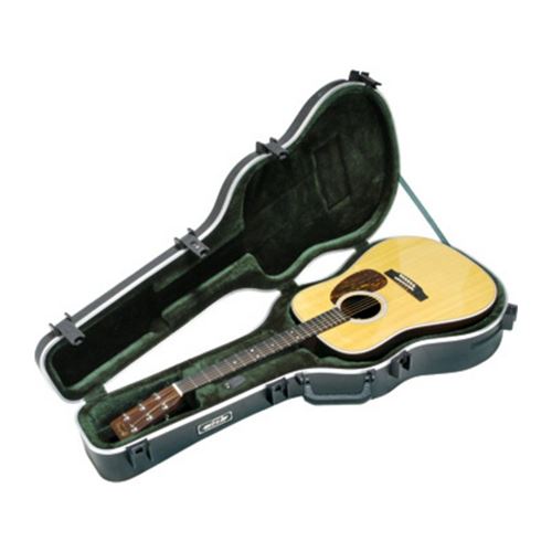 SKB 1SKB-18 Coque rigide avec Loquet TSA/Poignée surmoulée pour Guitare acoustique Dreadnought Noir