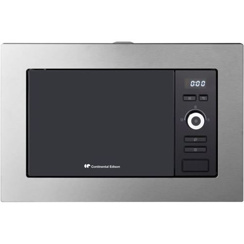 Continental Edison CEMO20IXEG - Four micro-ondes grill - intégrable - 20 litres - 800 Watt - noir/inox