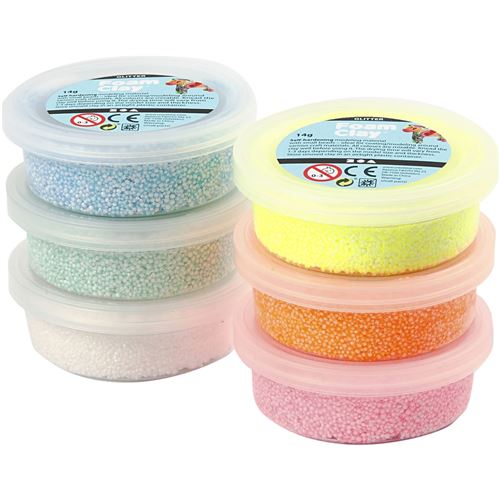 Foam Clay Set d'argile Glitter 6 x 14 grammes 7 pièces (78812)