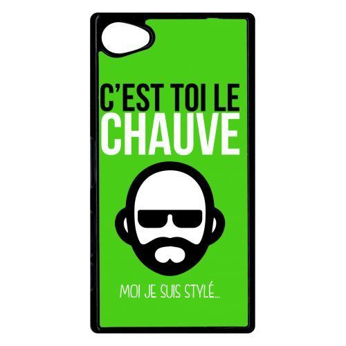 Coque sony xperia z5 compact c est toi le chauve moi je suis styl 11