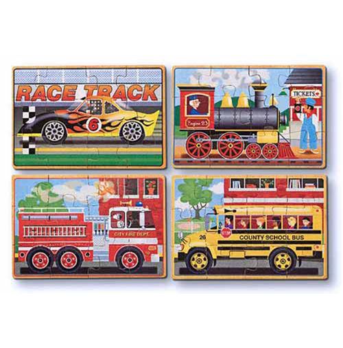 Melissa Doug Ensemble de puzzle de vehicules Puzzle Achat prix fnac