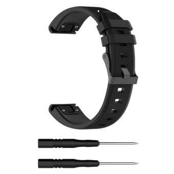 sur Bracelet en silicone noir pour votre Garmin Fenix 5 Fenix 5