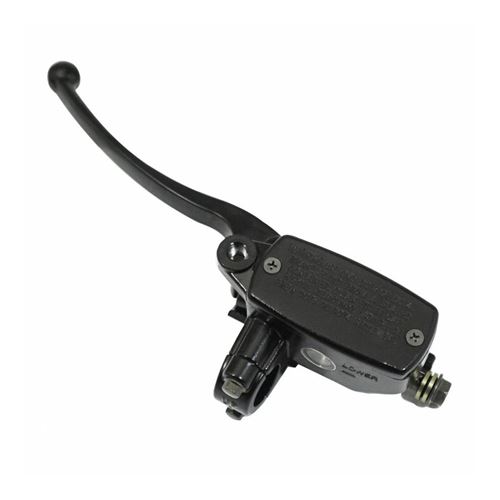 Maitre cylindre de frein moto universel avant noir avec filetage retro diam 10mm noir gauche -p2r-