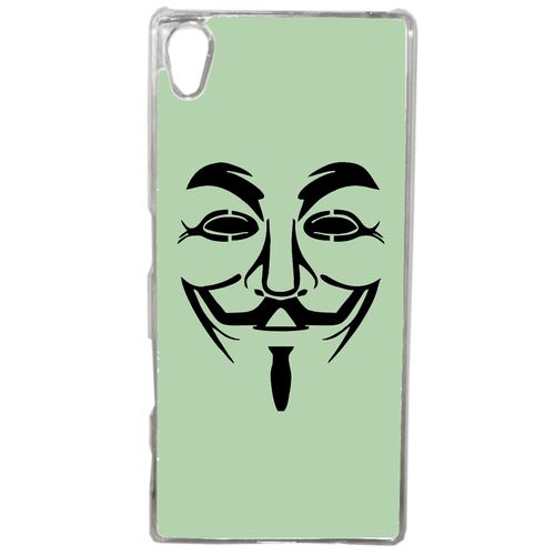Coque Anonymous Vert Compatible Sony Xperia Z4 Transparent
