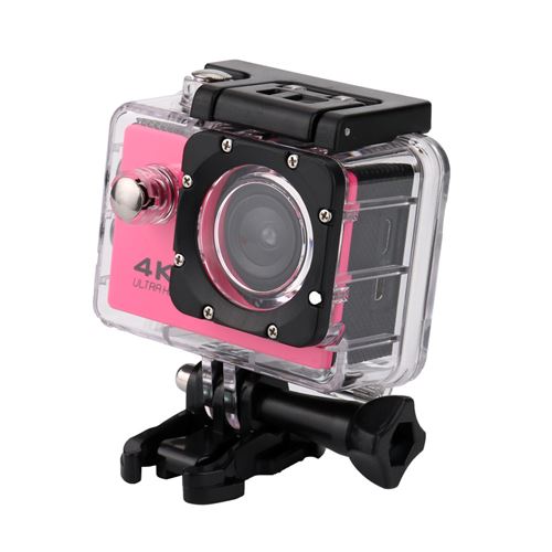 Caméra Sport Télécommande Étanche 4K Wifi 1080P -Rose Vif