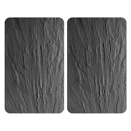 2 Couvres plaque XL universelle Ardoise - L. 52 x l. 40 cm - Gris