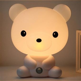 Lampe de chevet enfant ours Panda blue