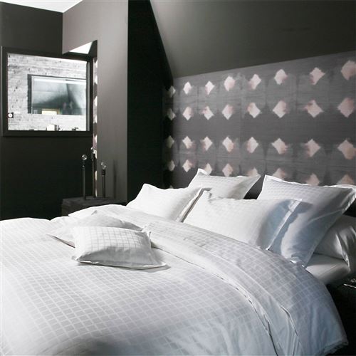 Taie d'oreiller satin Palace BLANC DES VOSGES - Blanc - 65 x 65 cm