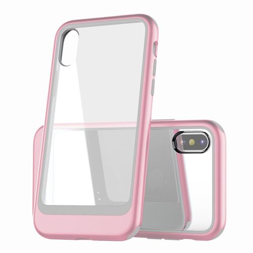 Coque en TPU antichoc transparent et hybride or rose pour votre Apple iPhone XS Max 6.5 pouces