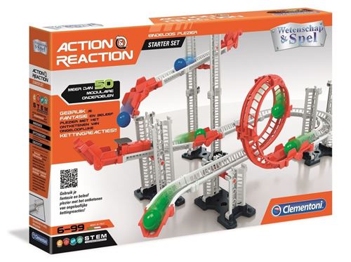 Clementoni jeu de départ de la piste de marbre Action & Reaction50 pièces
