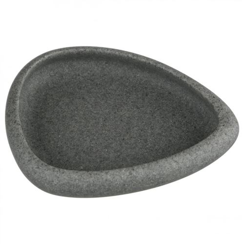 Porte savon - 12 x 10,5 cm - Céramique - Gris