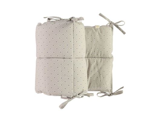 Camomile London - Cot bumpers - soft grey/french blue