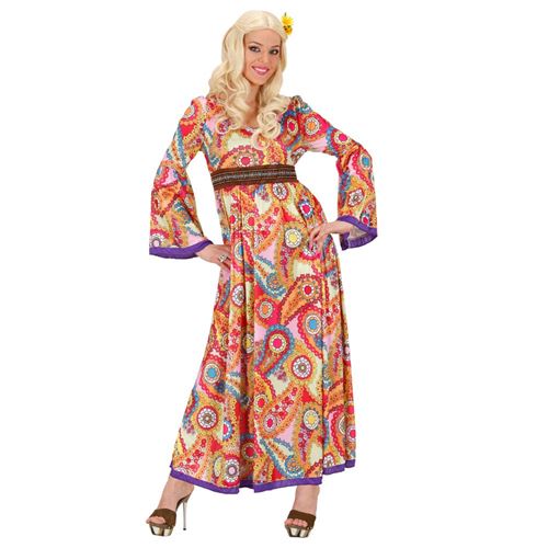 Déguisement Hippie Woodstock Robe Longue Femme M Multicolore 076212 Widmann M - 076212 Widmann