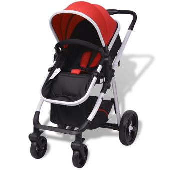 Poussette rouge et noir shop