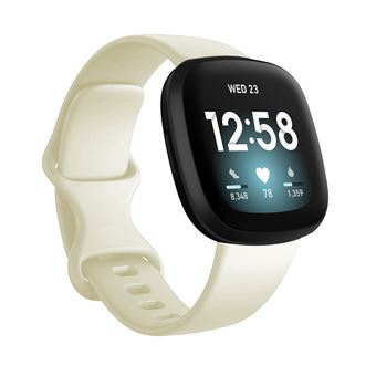 Bracelet en silicone simple pour Fitbit Versa 3 / Sense - Abricot(Taille S) - 1