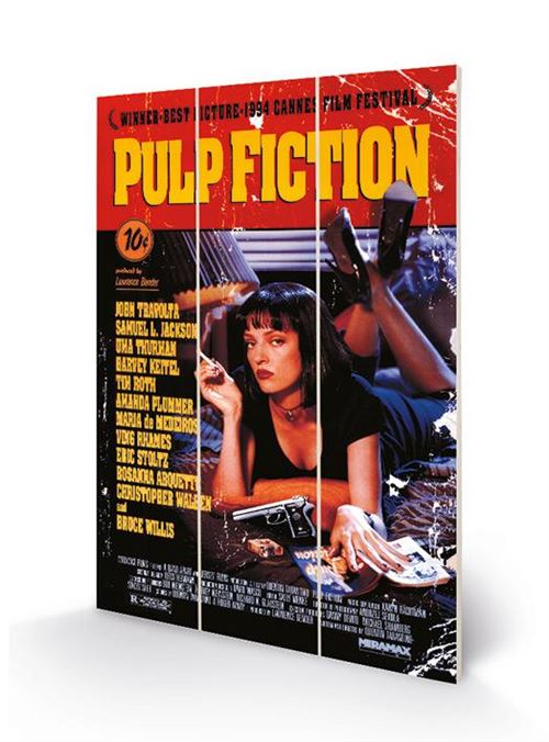 PULP FICTION - Book Cover - Impression sur bois 20x29.5