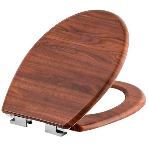 TecTake Abattant WC - imprimé bois