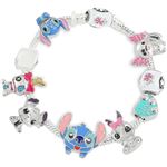 Bracelet Fille Stitch Disney En Cuir Tressé - Lot De 2, Ajustable, Cadeau Anniversaire Noël