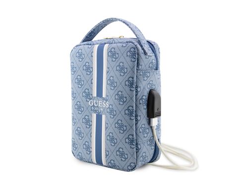Non Communiqué Bleu Sacoche De Voyage Usb Guess - Modèle Stripe 4G