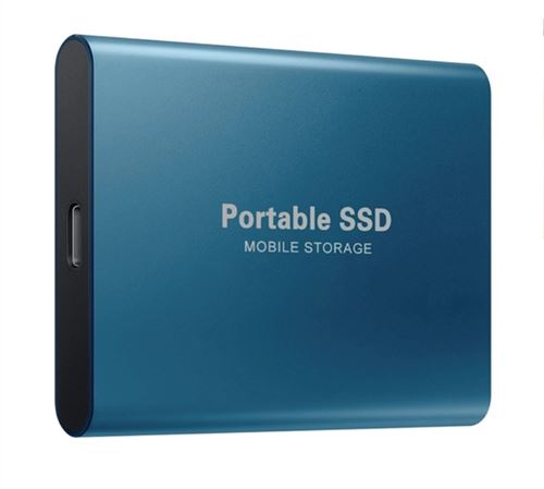 Disque Dur SSD Externe portable haut de vitesse USB3.0 Bleu 500G