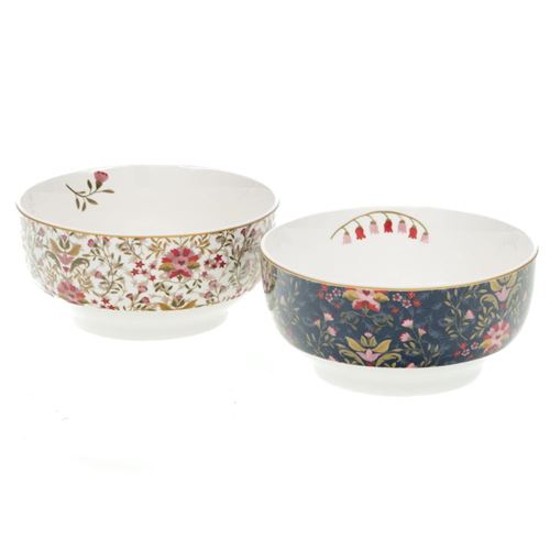 Non Communiqué Blanc Coffret 2 Bols Alina - Amadeus - Porcelaine