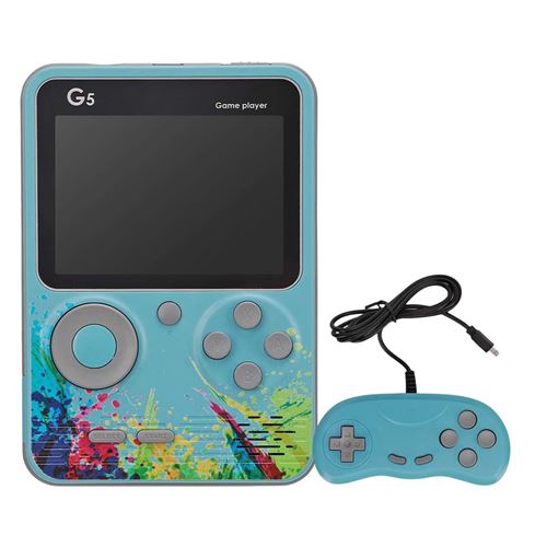 Console émulateur 500 jeux avec Manette Multijoueurs Modèle StreetArt Avizar Bleu