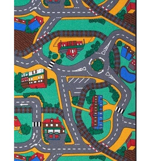 XXL Tapis de route 200 x 140 cm ville voiture enfant Circuit Jeu Playtime -  guizmax - Tapis pour enfant - Achat & prix