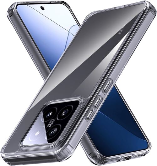 Coque pour Xiaomi 14 5G Souple Transparente Bumper en Gel TPU avec bords renforcés XEPTIO