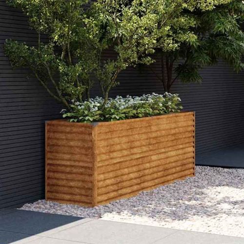 vidaXL Jardinière surélevée 196x50x69 cm Acier Corten