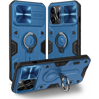 Coque Armure Métal LOVE MEI Pour IPhone 13 à 17 Pro Max - Protection 360° Antichoc - Charge Sans Fil