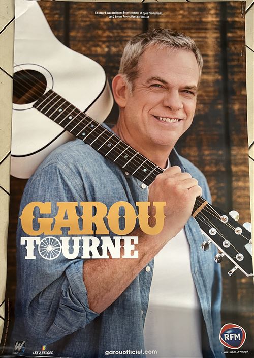 Affiche - Garou - Tourne - 2023 - 80x120cm
