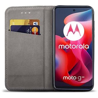 Housse etui coque pochette portefeuille pour Motorola Moto G04 G04s G24 G24 Power E14 film ecran NOIR MAGNET htdmobiles Coque et etui telephone mobile Achat prix fnac